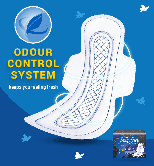Stayfree Advanced All Nights All round leakage protection through the night - ANJANI MEDICAL