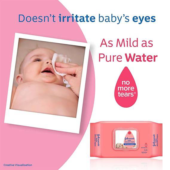 Johnson's Baby Wet Wipes | Alcohol & Soap Free | Prevents Rashes & Redness | 216 Wipes - ANJANI MEDICAL