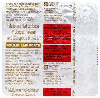 Azulix MF Forte 1mg Tablet 15'S - ANJANI MEDICAL