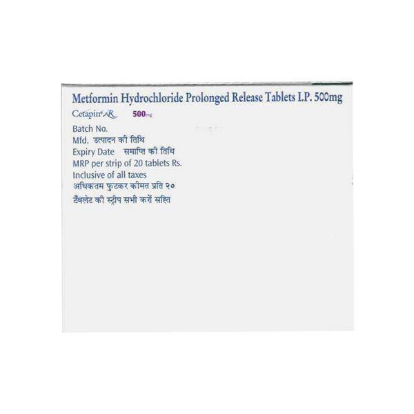 CETAPIN XR 500mg Tablet 20's - ANJANI MEDICAL