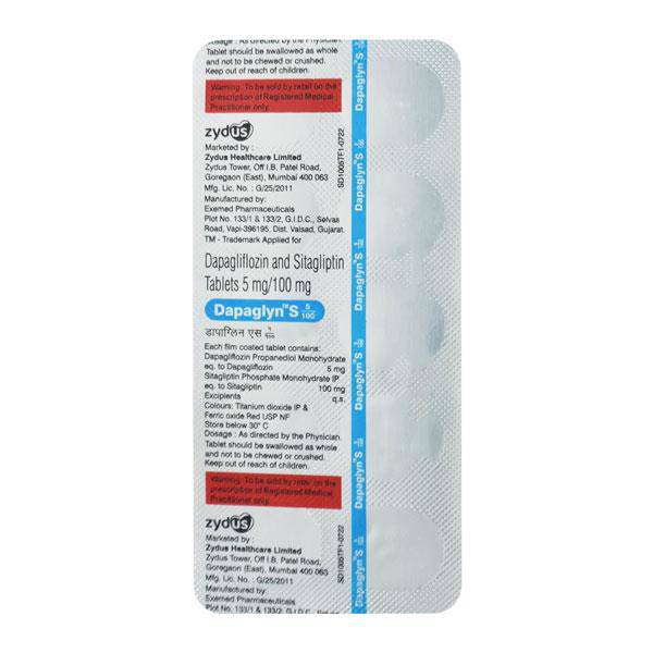 DAPAGLYN SM 100/1000 Tablet 10's - ANJANI MEDICAL