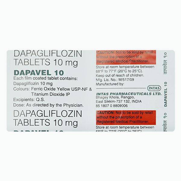 DAPAVEL 10 Tablet 10's - ANJANI MEDICAL