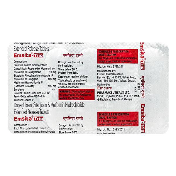 EMSITA TRIO Tablet 10's - ANJANI MEDICAL