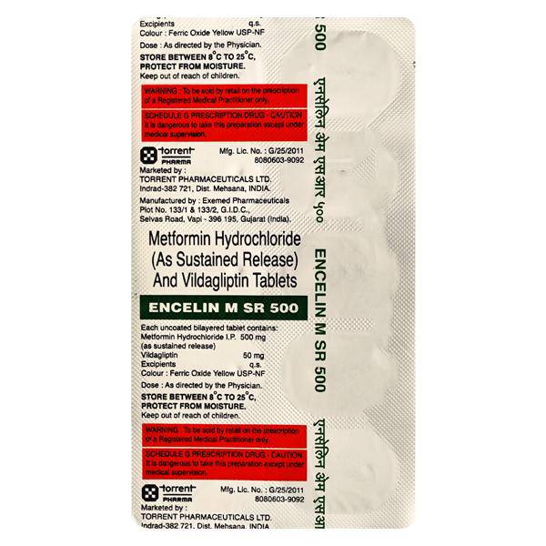 ENCELIN M SR 500 Tablet 10's - ANJANI MEDICAL