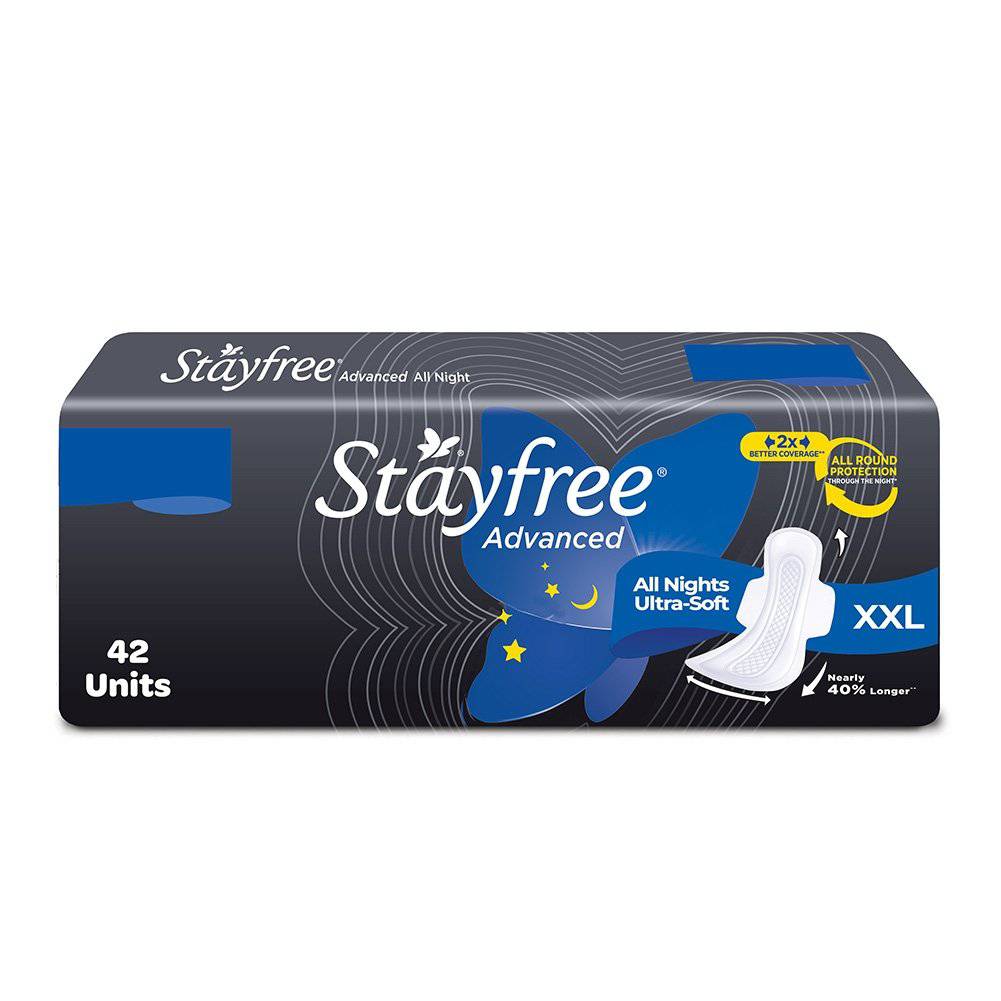 Stayfree Advanced All Nights All round leakage protection through the night - ANJANI MEDICAL