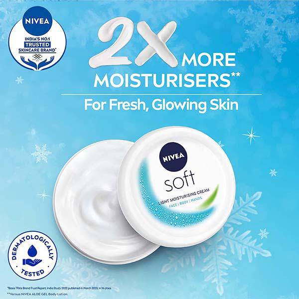 NIVEA SOFT LIGHT MOISTURISER FOR FACE, HAND & BODY 300 ml - ANJANI MEDICAL