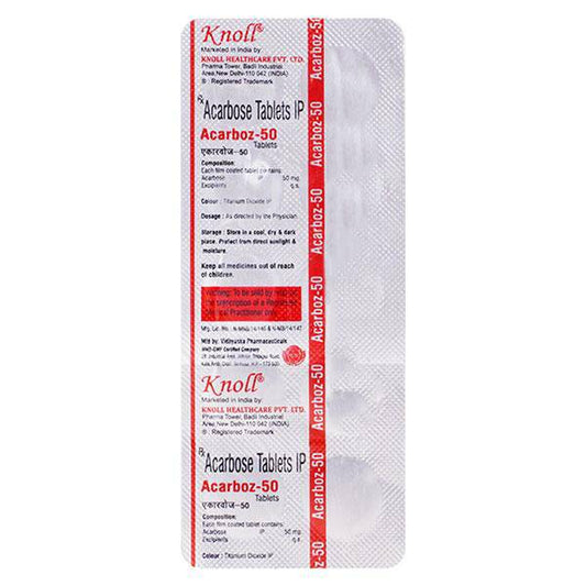 ACARBOZ 50 Tablet 10's - ANJANI MEDICAL