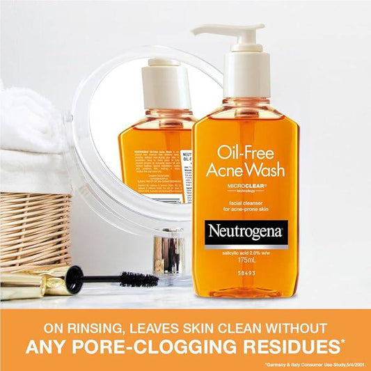 Neutrogena Oil Free Acne Face Wash - (175ml) - ANJANI MEDICAL