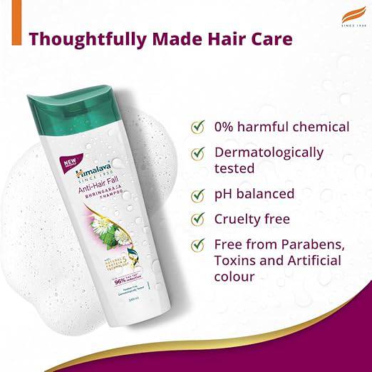 Himalaya SINCE 1930 Himalaya Anti-Hair Fall Bhringaraja Shampoo, Reduces Hair Fall, Makes Hair Healthy, With Bhringaraja & Palasha,For Men And Women, 340Ml - ANJANI MEDICAL