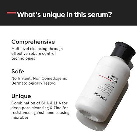 Minimalist 2% Salicylic Acid Face Wash For Oily Skin | Sulphate free, Anti Acne Face Cleanser With LHA & Zinc For Acne or Pimples | For Women & Men | 100 ml - ANJANI MEDICAL