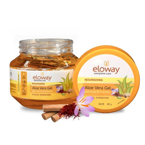 ELOWAY ALOEVERA GEL WITH KESAR & CHANDAN FOR FACE 100G - ANJANI MEDICAL