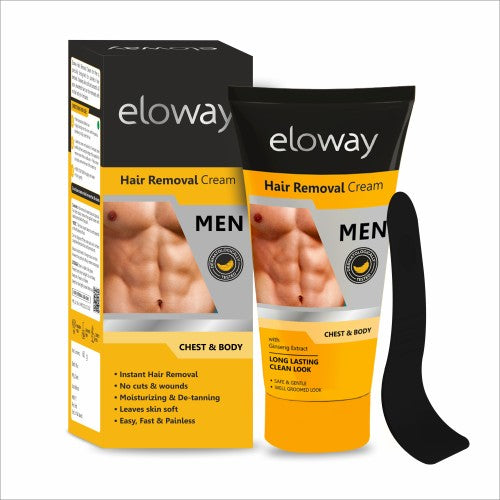 ELOWAY HAIR REMOVAL CREAM FOR MEN SUITABLE FOR CHEST LEGS UNDERARMS & ARMS 60G - ANJANI MEDICAL