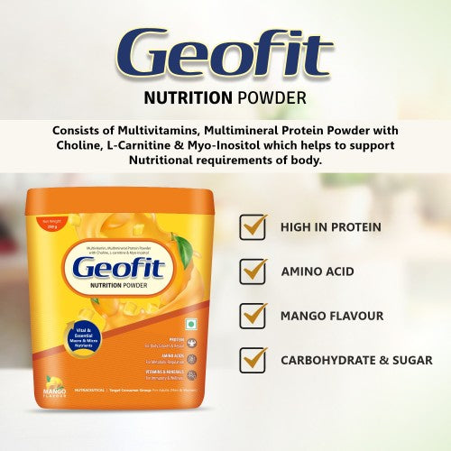 GEOFIT MANGO FLAVORED PROTEIN POWDER - ANJANI MEDICAL
