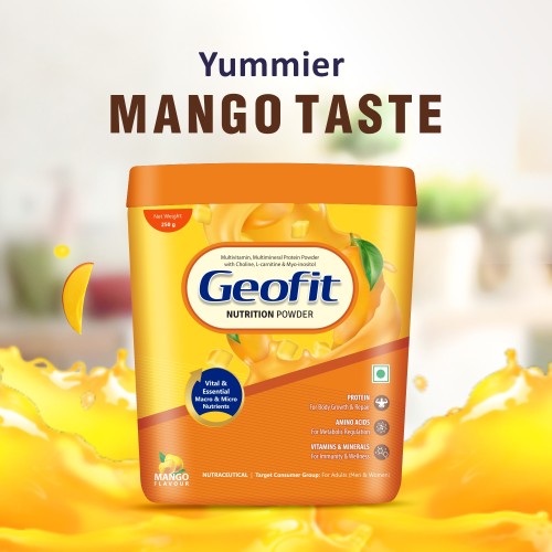 GEOFIT MANGO FLAVORED PROTEIN POWDER - ANJANI MEDICAL