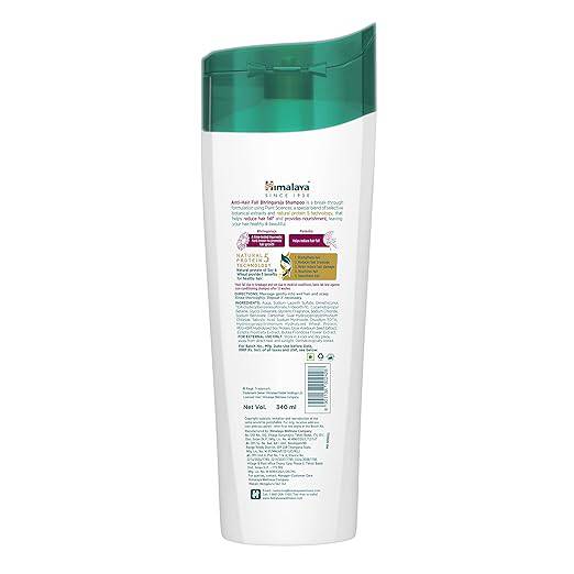 Himalaya SINCE 1930 Himalaya Anti-Hair Fall Bhringaraja Shampoo, Reduces Hair Fall, Makes Hair Healthy, With Bhringaraja & Palasha,For Men And Women, 340Ml - ANJANI MEDICAL