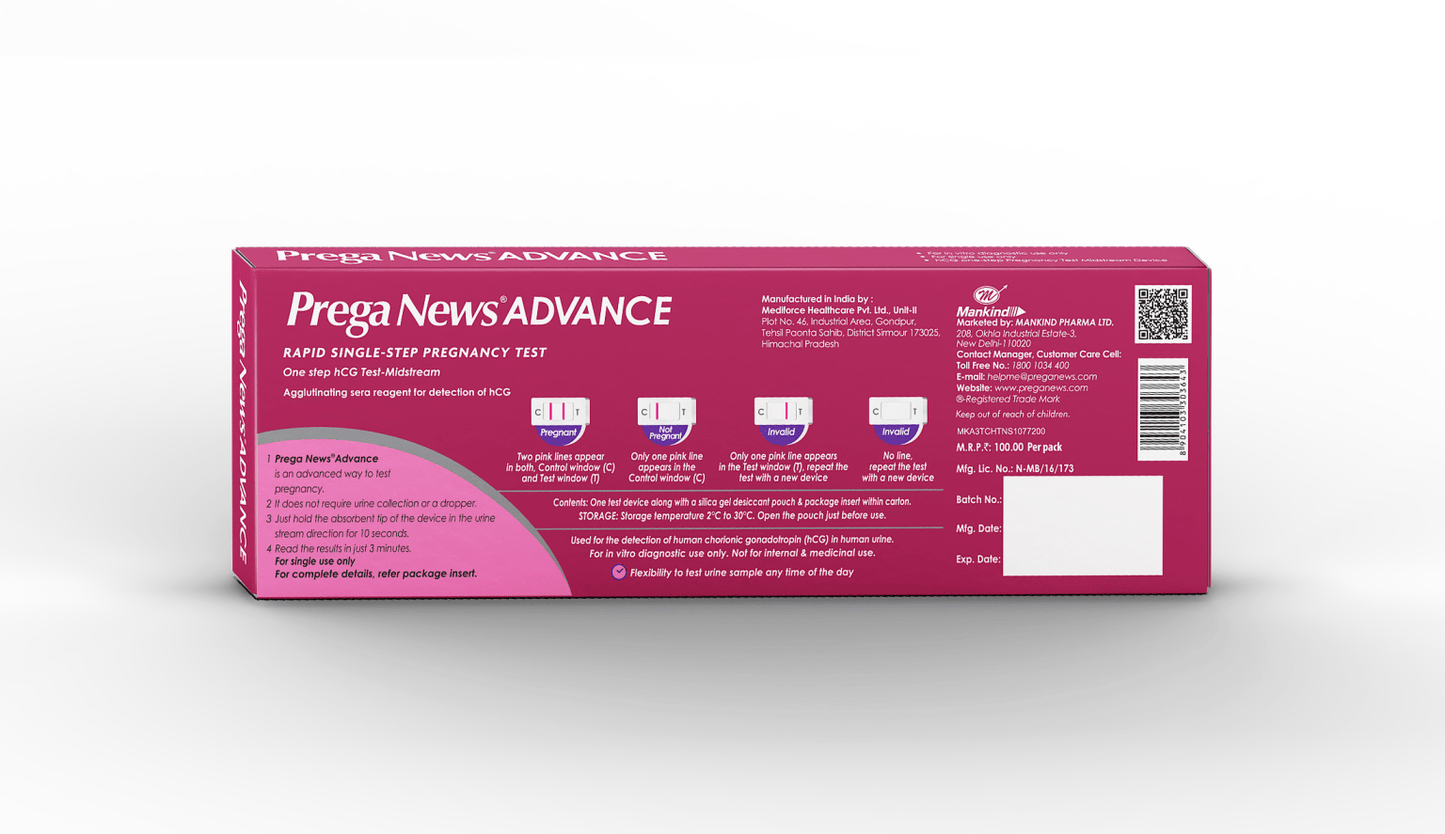 Prega News – Pregnancy Advance Test Kit Rapid single-step pregnancy test - ANJANI MEDICAL