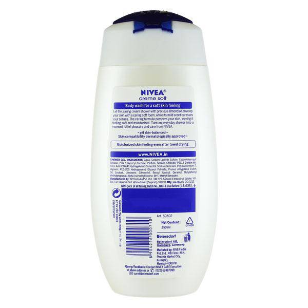 Nivea Creme Soft Shower Cream - Almond Oil & Mild Scent 250 ml - ANJANI MEDICAL