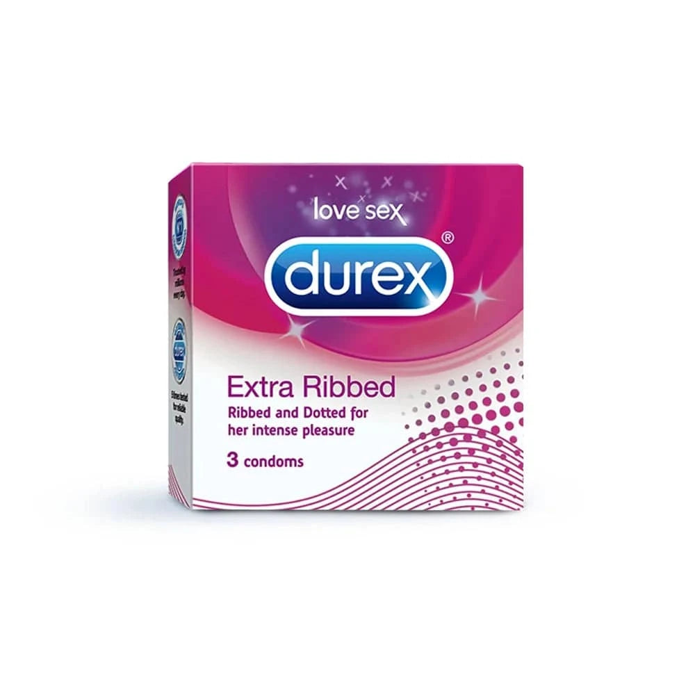 Durex Extra Ribbed - 3 Condoms - ANJANI MEDICAL