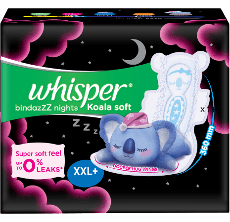 Whisper Bindazzz Nights Koala Soft XXL+ 8 pads - ANJANI MEDICAL