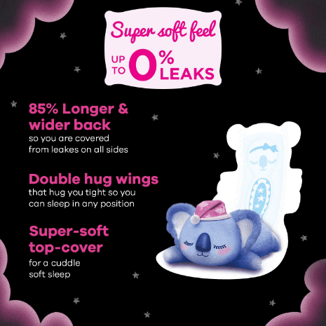 Whisper Bindazzz Nights Koala Soft XXL+ 8 pads - ANJANI MEDICAL