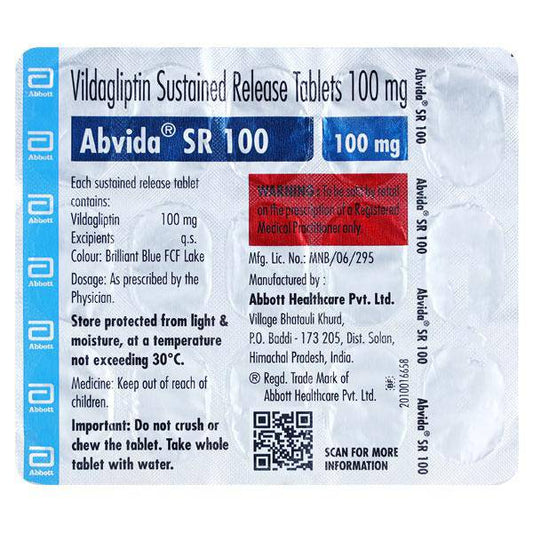 ABVIDA SR 100 Tablet 15's - ANJANI MEDICAL