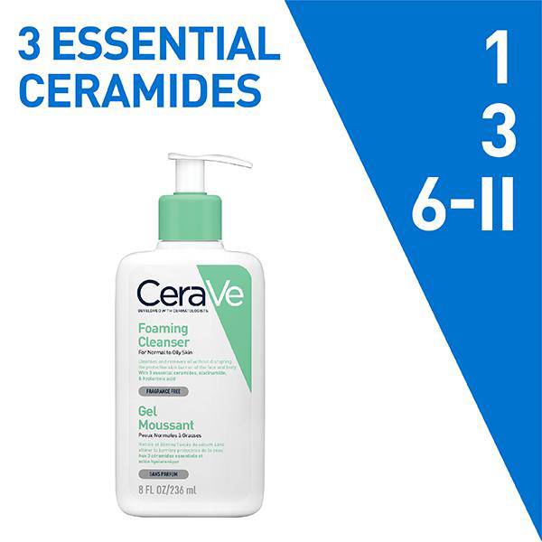 CeraVe Foaming Cleanser For Normal To Oily Skin 236 ml - ANJANI MEDICAL