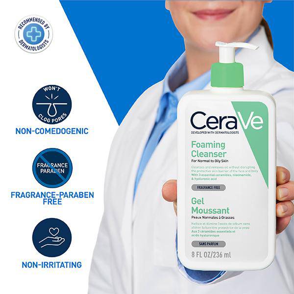 CeraVe Foaming Cleanser For Normal To Oily Skin 236 ml - ANJANI MEDICAL