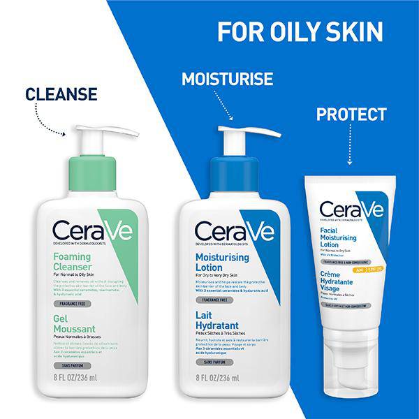 CeraVe Foaming Cleanser For Normal To Oily Skin 236 ml - ANJANI MEDICAL