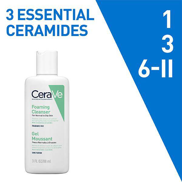 CeraVe Foaming Cleanser For Normal To Oily Skin 88 ml - ANJANI MEDICAL