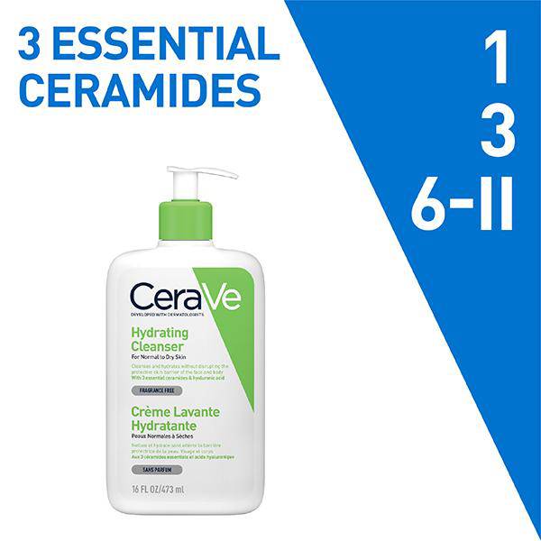 CeraVe Hydrating Cleanser For Normal To Dry Skin 473 ml - ANJANI MEDICAL
