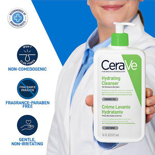 CeraVe Hydrating Cleanser For Normal To Dry Skin 473 ml - ANJANI MEDICAL
