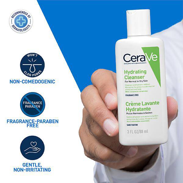 CeraVe Hydrating Cleanser For Normal To Dry Skin 88 ml - ANJANI MEDICAL