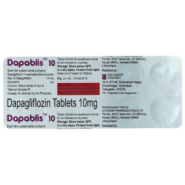 DAPABLIS 10 Tablet 10's - ANJANI MEDICAL