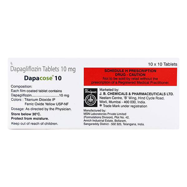 DAPACOSE 10 Tablet 10's - ANJANI MEDICAL