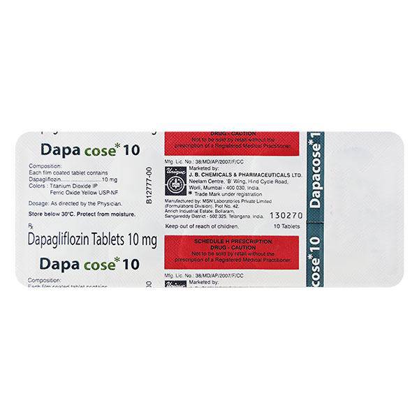 DAPACOSE 10 Tablet 10's - ANJANI MEDICAL