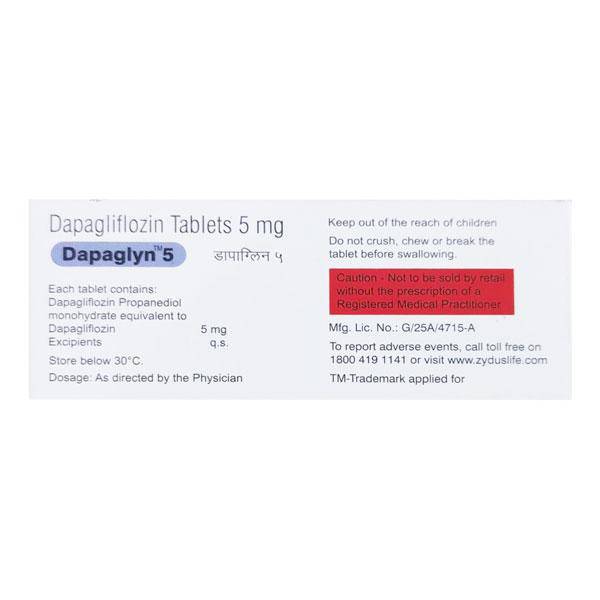 DAPAGLYN 5 Tablet 10's - ANJANI MEDICAL