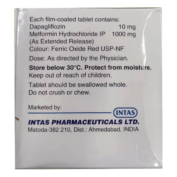 DAPARYL M 10/1000 Tablet 10's - ANJANI MEDICAL