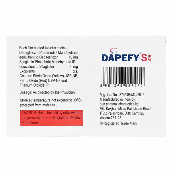 DAPEFY S 10/50 Tablet 15's - ANJANI MEDICAL