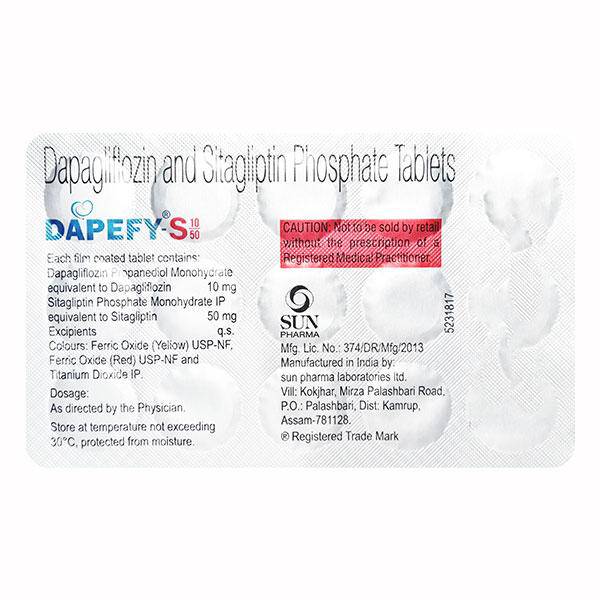 DAPEFY S 10/50 Tablet 15's - ANJANI MEDICAL