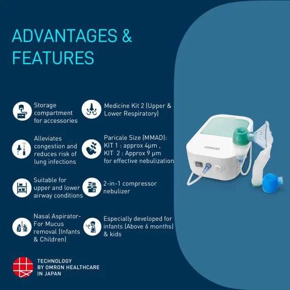 Omron NE C301 Duobaby Compressor Nebulizer - ANJANI MEDICAL