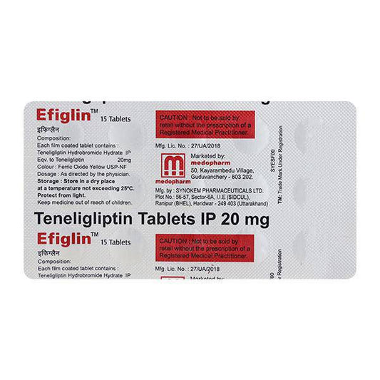 EFIGLIN 20mg Tablet 15's - ANJANI MEDICAL