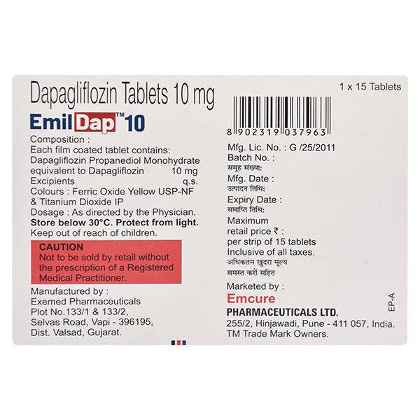 EMILDAP 10 Tablet 15's - ANJANI MEDICAL
