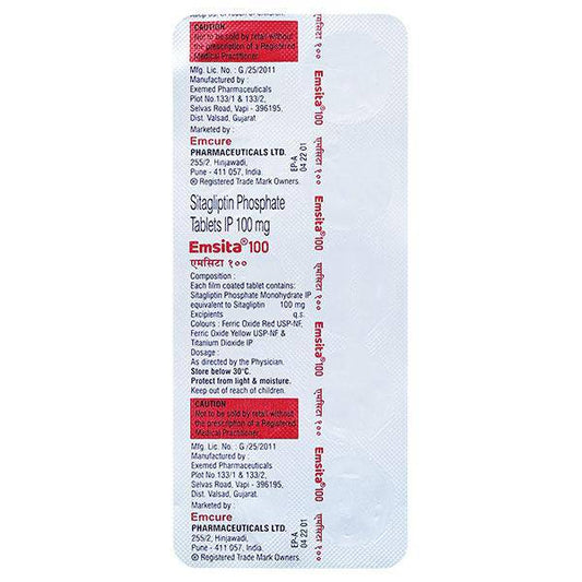 EMSITA 100 Tablet 10's - ANJANI MEDICAL
