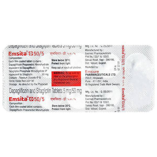 EMSITA D 50/5 Tablet 10's - ANJANI MEDICAL