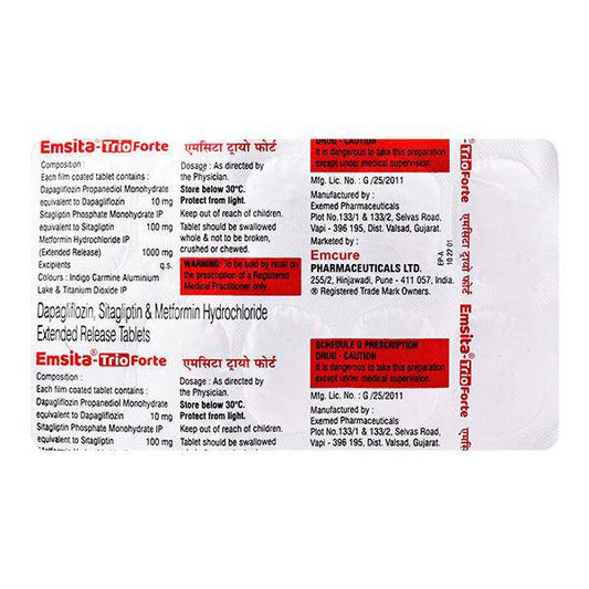 EMSITA TRIO FORTE Tablet 10's - ANJANI MEDICAL