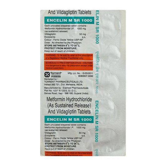 ENCELIN M SR 1000 Tablet 10's - ANJANI MEDICAL