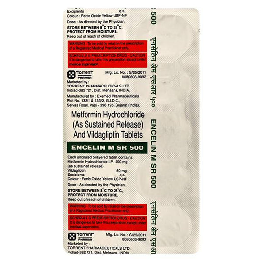 ENCELIN M SR 500 Tablet 10's - ANJANI MEDICAL