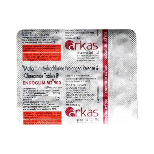 ENDOGLIM M2 500 Tablet 15's - ANJANI MEDICAL