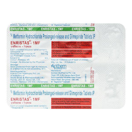 Enristas 1Mf Tablet 10'S - ANJANI MEDICAL