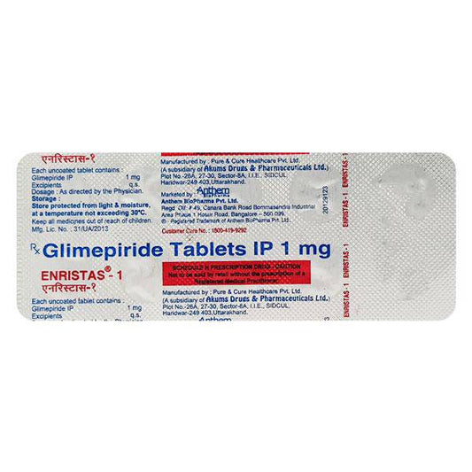 Enristas 1mg Tablet 10'S - ANJANI MEDICAL